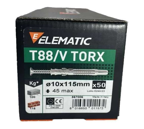 Дюбель-гвоздь потайной Elematic TORX 10x115 567006
