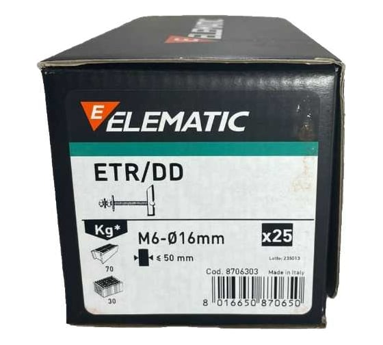 Дюбель складной со шпилькой Elematic ETR/DD 6 8706303