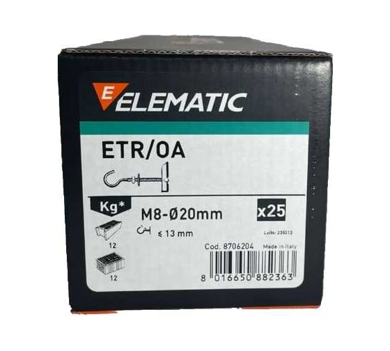 Дюбель складной с крючком Elematic ETR OA 8 8706204