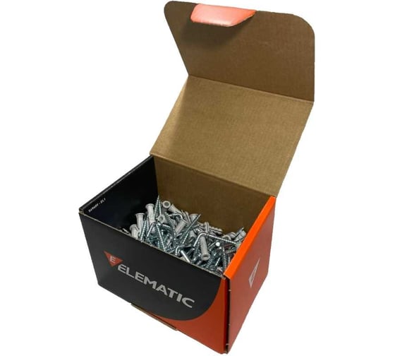 Дюбель с Г-образным крюком Elematic саморезом PA 6 ESB/P4 6x30 GC 8702403