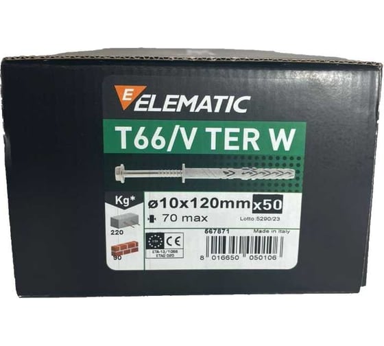 Дюбель фасадный Elematic TER W 10x120/70 567871