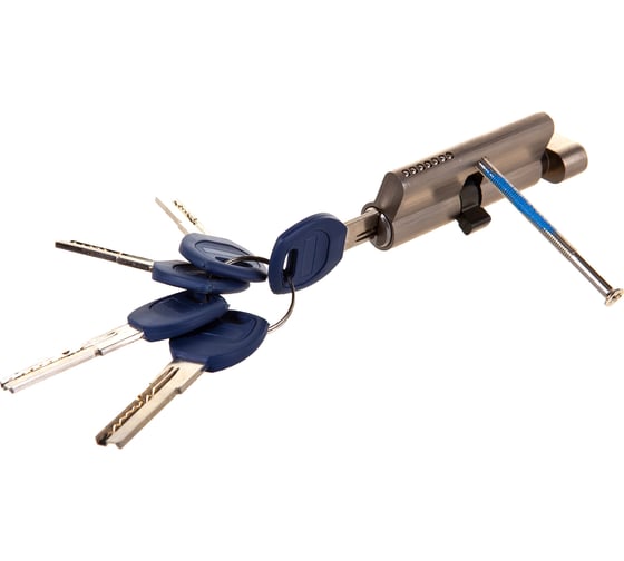 Цилиндр DOORLOCK V K2300AB N серия Variant, никелированный, 35x35 мм, кл/пов. кнопка, 5 перф.ключей 79090