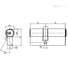 Цилиндр DOORLOCK V 2300AB N серия Variant, никелированный, 35x55 мм, 5 перф.ключей 79066 6