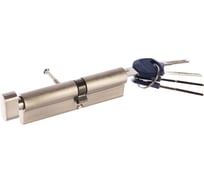 Цилиндр DOORLOCK V K2300AB N серия Variant, никелированный, 50xK60 мм, кл/пов. кнопка, 5 перф.ключей 79098