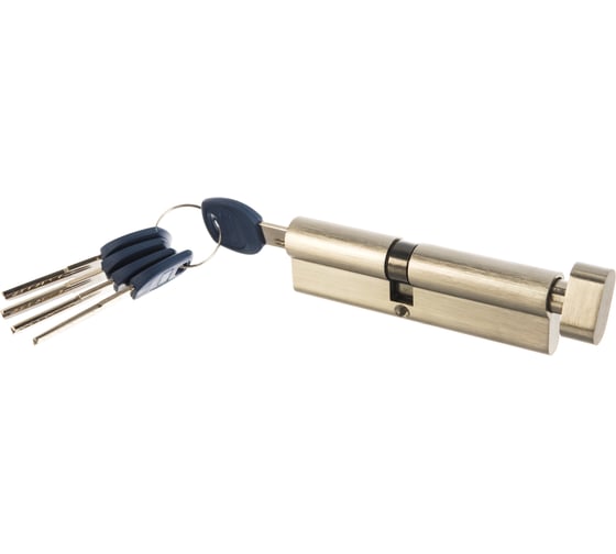 Цилиндр DOORLOCK V K2300AB N серия Variant, никелированный, 50xK60 мм, кл/пов. кнопка, 5 перф.ключей 79098