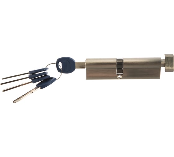 Цилиндр DOORLOCK V K2300AB N серия Variant, никелированный, 50xK60 мм, кл/пов. кнопка, 5 перф.ключей 79098