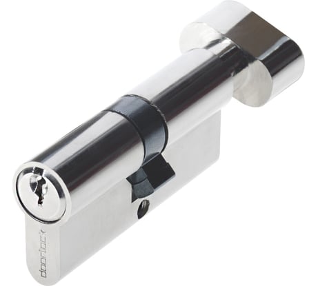 Цилиндр DOORLOCK V 2200Z N серия Variant, никелированный, 45x45 мм, кл/пов. кнопка, 5 ключей 79013