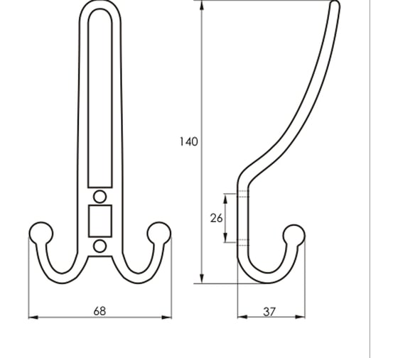 Крючок Brante H3205AC медь 107109