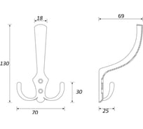 Крючок Brante BR 50 OT золото 605428