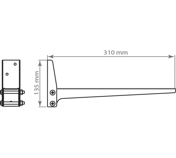 Кронштейн для СВЧ KROMAX стальной настенный max 20кг, от стены 310мм. MICRO-4 silver