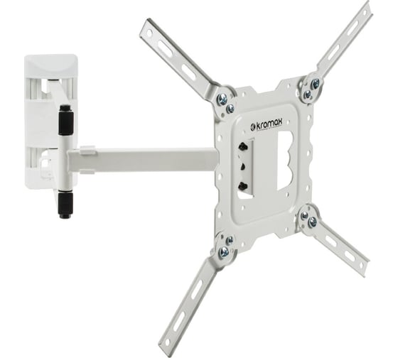 Настенный стальной кронштейн KROMAX для TV 22-55 max 40кг 5 ст св. нак. ±15 DIX-18 white