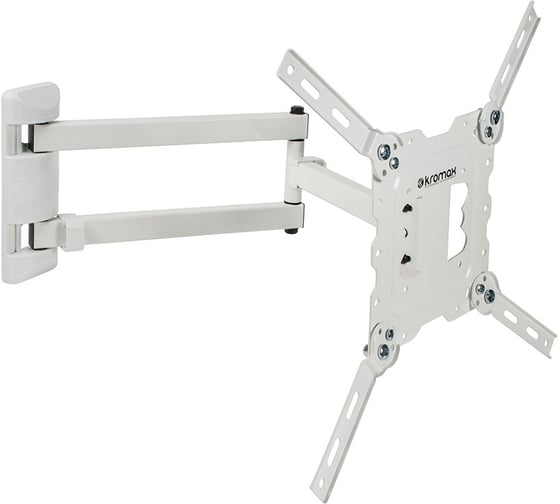 Настенный стальной кронштейн KROMAX для TV 22-55 max 40кг 5 ст св. нак. ±15 DIX-18 white