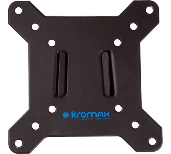 Настенный стальной кронштейн KROMAX для TV 15-32 max 20 кг, 0 ст св., от стены 9мм. VEGA-3 black