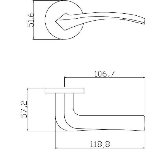Дверные ручки ADDEN BAU WAVE S-488 NICKEL Никель 940002023100