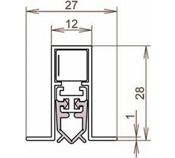 Автоматический порог ATHMER Isolporte Omega Silicone single L=530мм ригель на стороне петель 82151