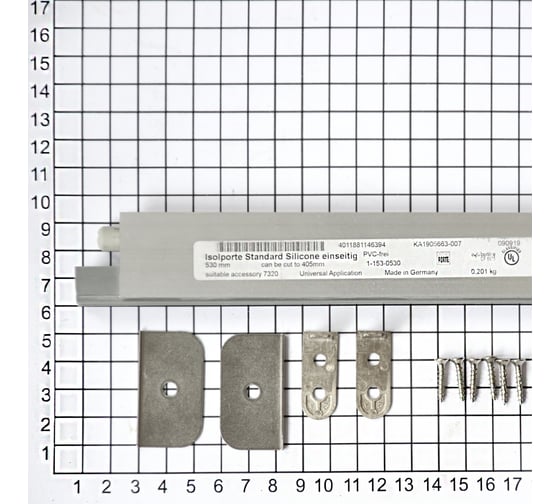 Автоматический порог ATHMER Isolporte Standard Silicone single L=730мм ригель на стороне петель 82023