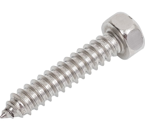 Саморез КРЕП-КОМП с шестигранной головой, нержавейка, DIN7976 А2, 6.3x32, 200 шт. шшн6332