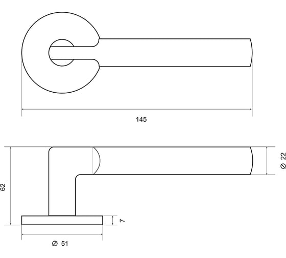 Дверная ручка Palladium Aquincum Y CP 115333
