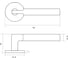 Дверная ручка Palladium Aquincum Y CP 115333 3