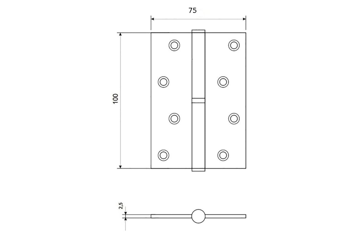 Дверная петля Palladium N 613-4