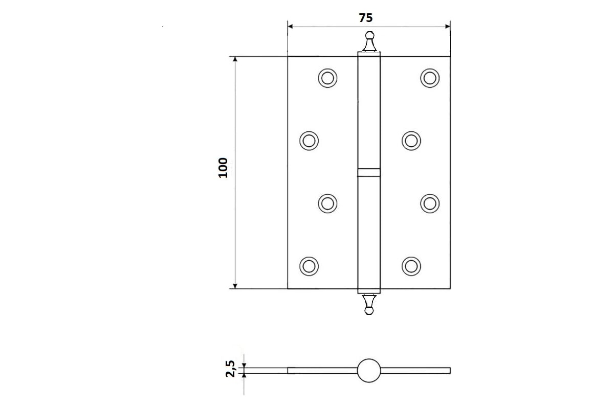 Дверная петля Palladium N 610-4