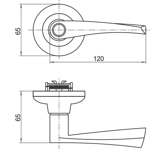 Ручка защелка Palladium 853 CP PS 114943