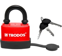 Замок навесной Trodos BC-IG1-70 всепогодный, чугун, красный, блистер 210235