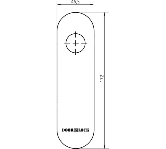 Накладки пластиковые для V Doorlock S38KP/F без отверстия под цилиндр, черные, 2 штуки 79051