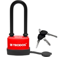 Замок навесной Trodos BC-IG1-55L всепогодный, чугун, красный, блистер 210234