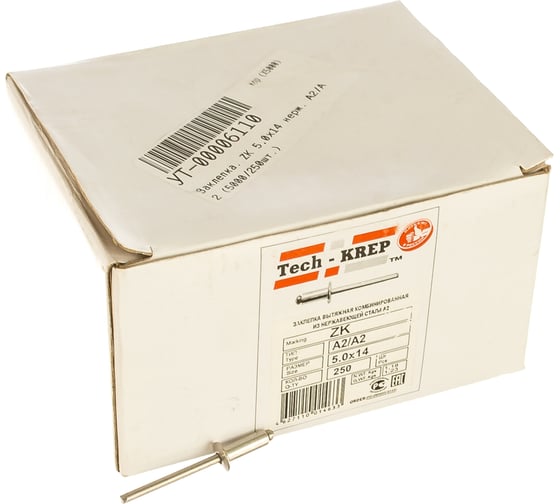 Заклепка Tech-Krep ZK 5,0х14 нерж А2 А2 250шт УТ-00006110 1