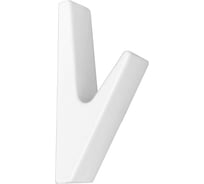 Крючок мебельный Trodos 1641 1-рожковый, сплав ЦАМ, белый матовый, хедер 302230