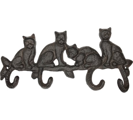 Декоративный крючок Репка Котики EDCJ135 чугун 47053