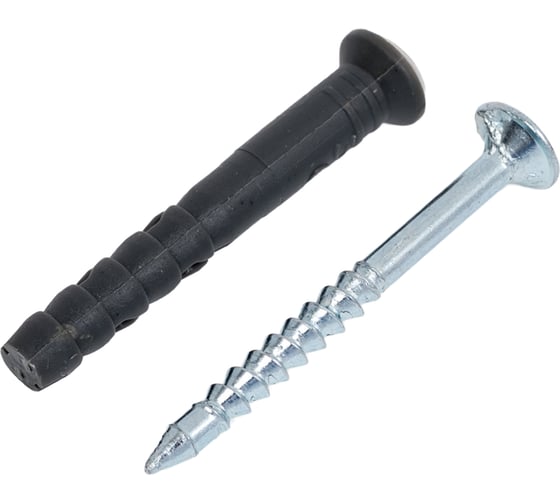 Дюбель-гвоздь (винт) НОВПЛАСТ SML потайн., 6х40 мм, для быстрого монтажа, 200 шт. БП000000685 1