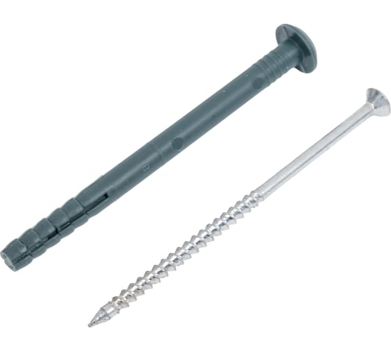 Дюбель-гвоздь (винт) НОВПЛАСТ SMК Гриб 6х80 мм, для быстрого монтажа, 100 шт. БП000000690 1