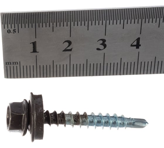 Кровельный саморез Tech-Krep КРс ZP 4.8x35 8019 темно-коричн 250 шт R УТ-00012117
