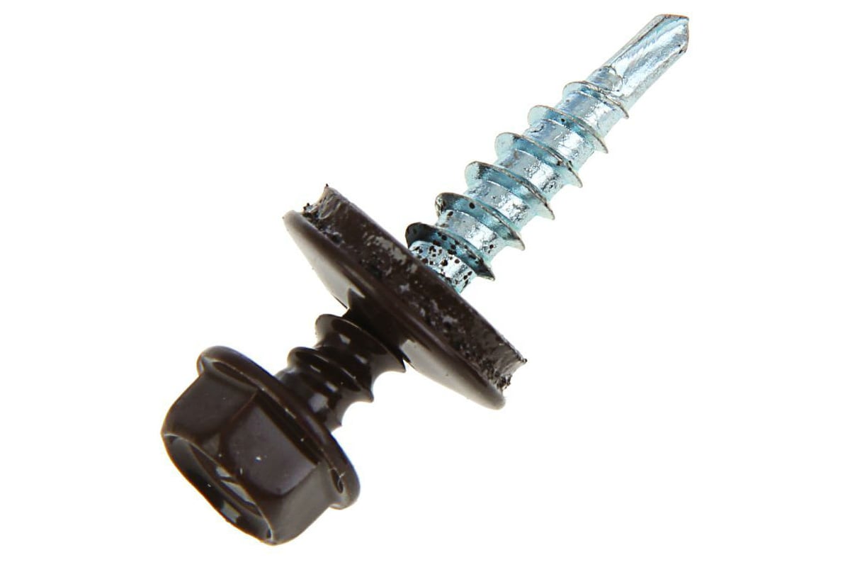 Кровельный саморез Tech-Krep КРс ZP 4.8x35 8019 темно-корич 3000шт ...