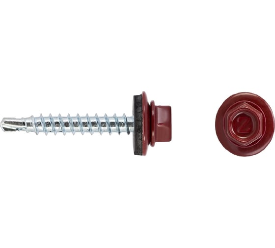 Кровельный саморез Tech-Krep КРс ZP 5,5x19 3005 винно-красный 4000 шт R УТ-00013615 1