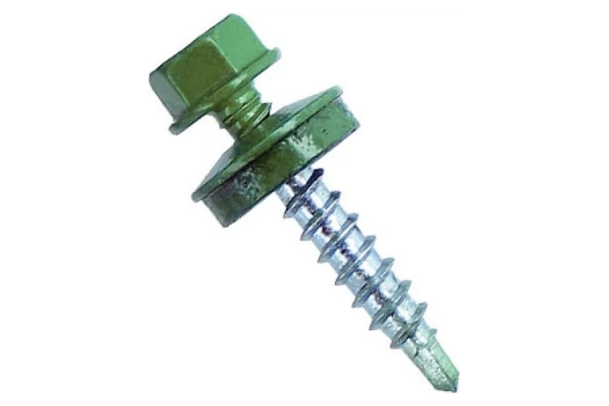Кровельный саморез Tech-Krep КРс ZP 4.8x35 6029 ярко-зеленый 3000шт ...