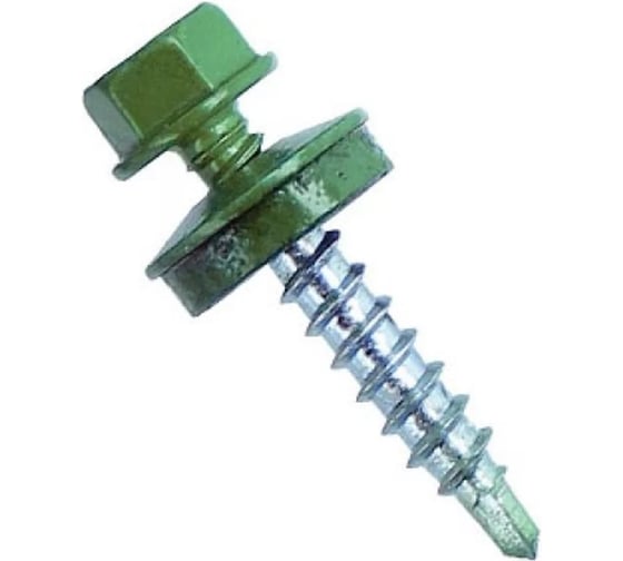 Кровельный саморез Tech-Krep КРс ZP 4.8x35 6029 ярко-зеленый 3000шт 00006022