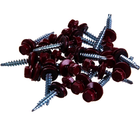 Кровельный саморез Tech-Krep КРс ZP 4.8x35 3011 красн 250шт R УТ-00011802
