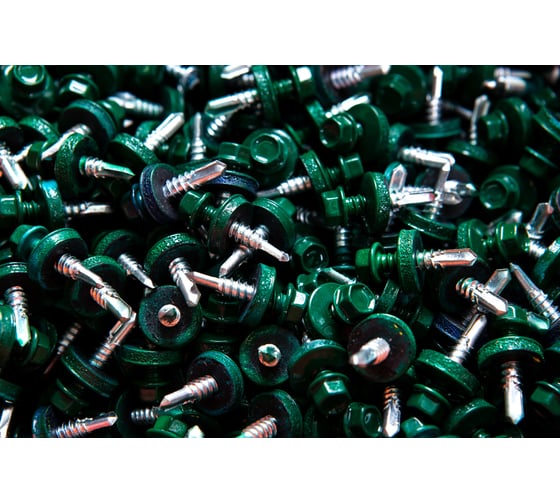 Кровельный саморез Tech-Krep КРс ZP 5,5x25 6005 зелен 3500шт R УТ-00013623