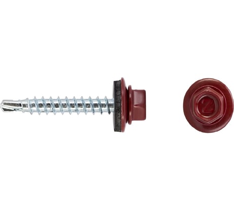 Кровельный саморез Tech-Krep КРс ZP 4.8x35 3005 винно-красн 200шт 00002653