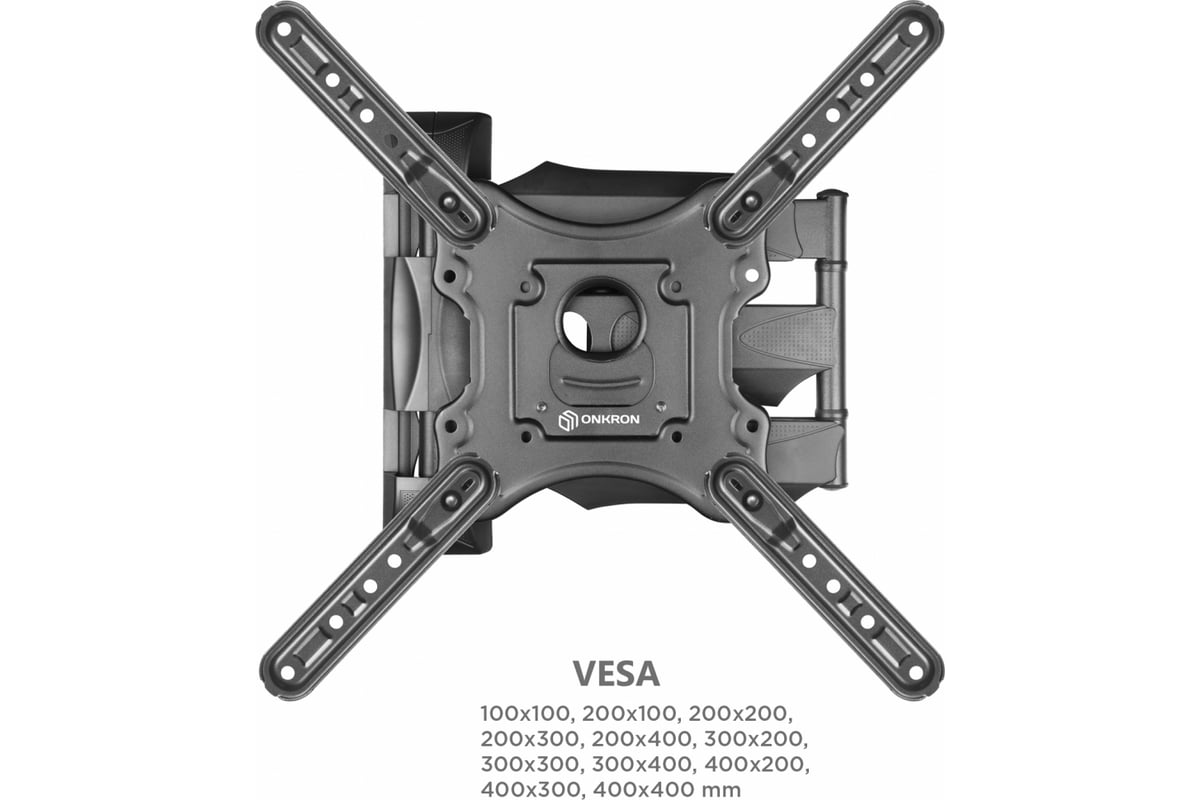 Наклонно-поворотный кронштейн для телевизора 32-65 ONKRON M4 Black M4B ...