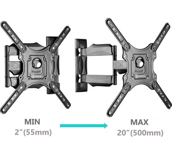 Наклонно-поворотный кронштейн для телевизора 32-65 ONKRON M4 Black M4B