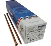 Шурупы Simpson Schmid Rapid FT SK Half-tip 8.0x325/315, TX40, желтый цинк, полная резьба, потайной, 50 шт. 1935740803250001