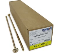 Шурупы Simpson Schmid StarDrive GPR 8.0x360/100 TK, TX40, желтый цинк, тарелка, 50 шт. 5833740803600070