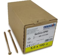 Шурупы Simpson Schmid StarDrive GPR 5.0x100/55 SK, TX25, желтый цинк, потайной, 100 шт. 5834740501000001