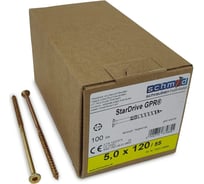 Шурупы Simpson Schmid StarDrive GPR 5.0x120/55 SK, TX25, желтый цинк, потайной, 100 шт. 5834740501200001