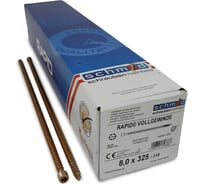 Шурупы Simpson Schmid Rapid FT CL 8.0x325/315, TX40, желтый цинк, полная резьба, цилиндр, 50 шт. 1131740803250001