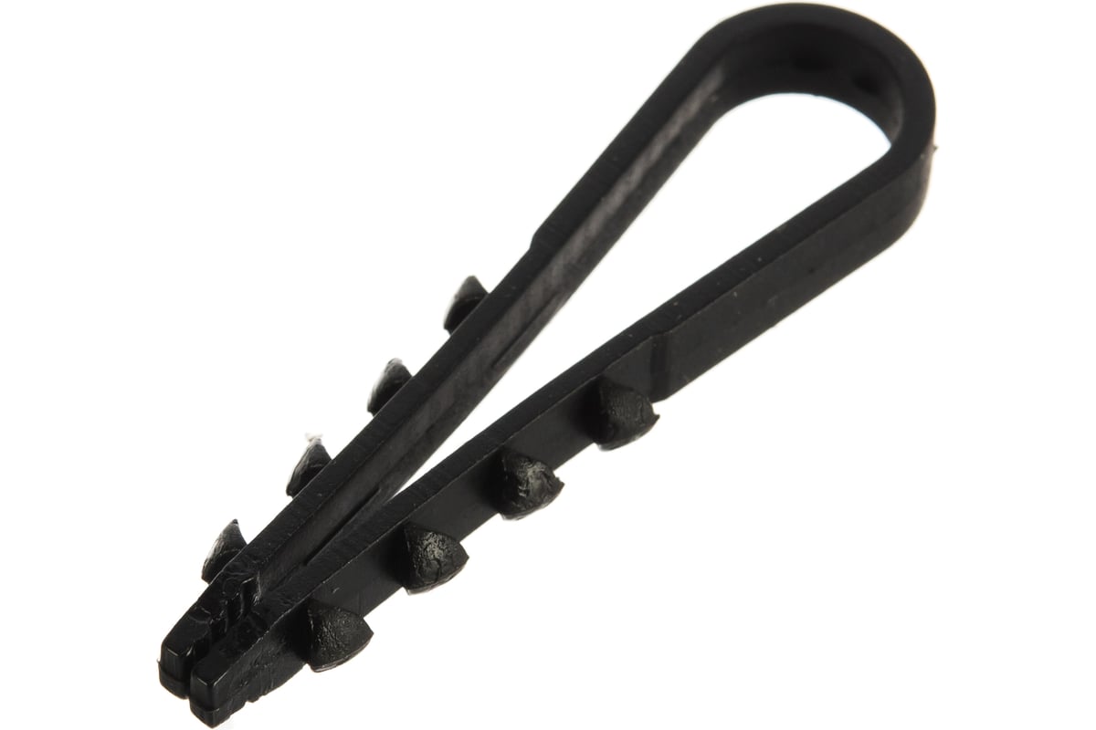 Дюбель хомут КРЕП-КОМП для крепления кабеля цвет-чёрный 5х10 100шт ...